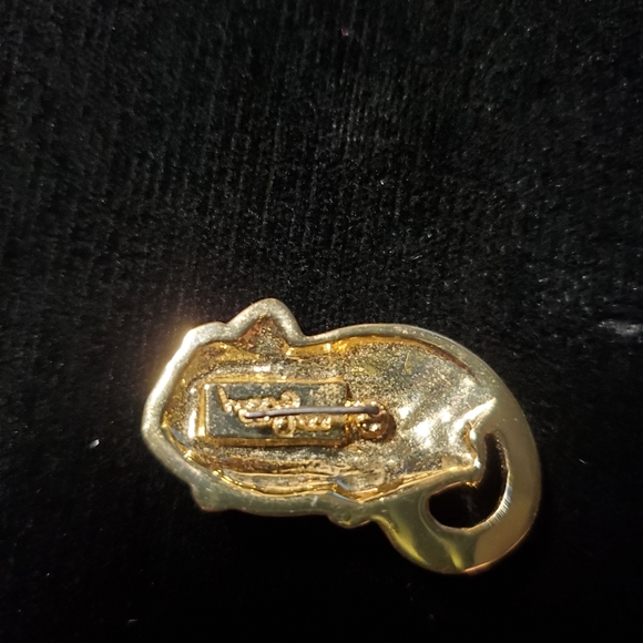 Lilly Pulizter Jaguar Leopard Scarf Lapel Pin Brooch - Picture 4 of 4